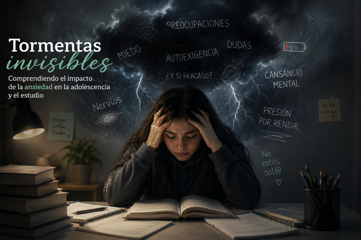 Tormentas invisibles: Comprendiendo el impacto de la ansiedad en la adolescencia y el estudio